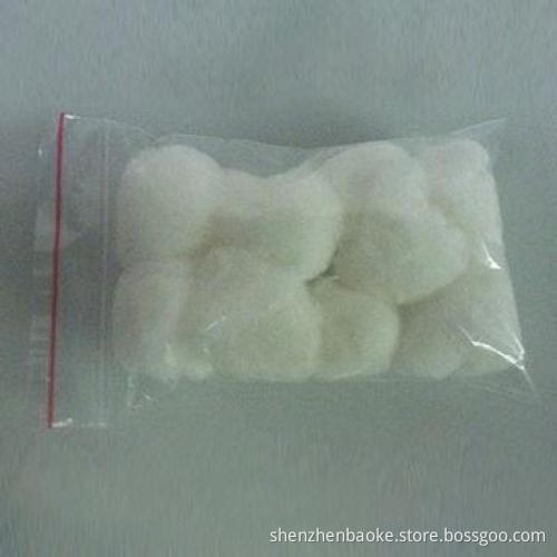 Sterile absorbent cotton ball, bleached white